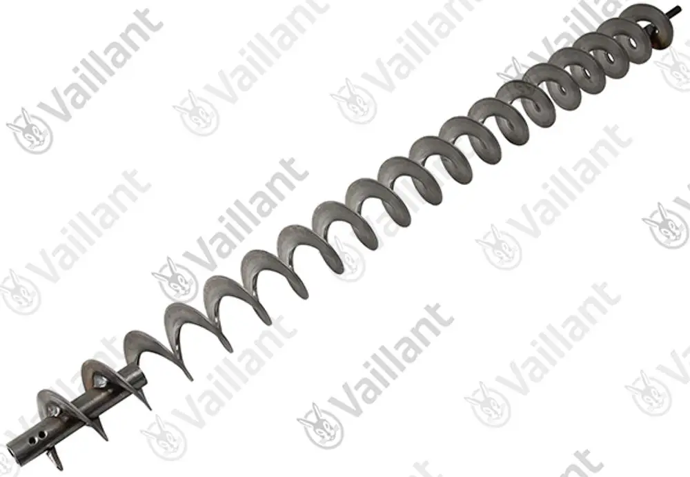 Vaillant Schnecke aus Metall mit spiralförmigem Design, geeignet für technische Anwendungen. Kein erkennbare Maße oder spezifische Artikelnummer sichtbar.